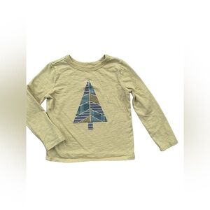 Little Co. Size 4T Quilted Christmas Tree Long Sleeve Tee